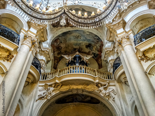 Photography Interior of St. Nicholas Church, Prague, Czech republic
