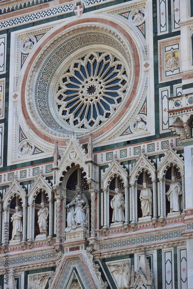 Close up image of the Cattedrale di Santa Maria del Fiore, Flornce. Italy.