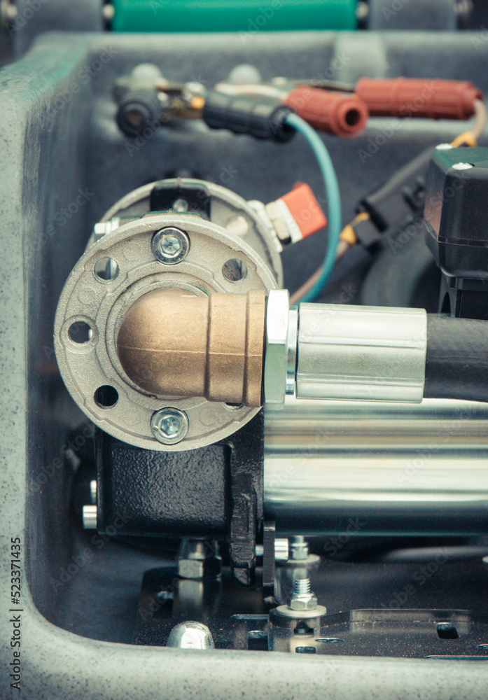 Part of hydraulic or pneumatic mechanism in machine. Technology Part of hydraulic or pneumatic mechanism in machine. Technology