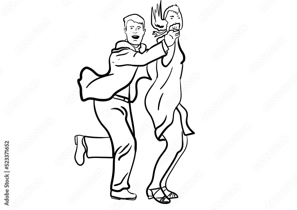 rock and roll couple dancing rock and roll couple dancing