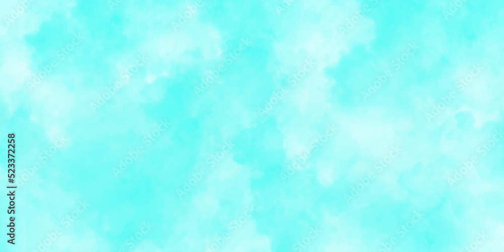 Blue sky with clouds and Abstract watercolor digital art painting for texture background. Abstract blue sky Water color background, Illustration, texture for design	
