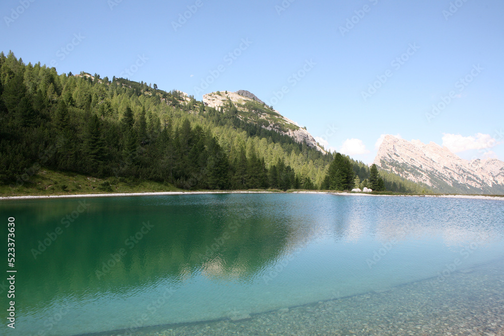 Lake in the Faloria, Dolomites Mountains, Italy