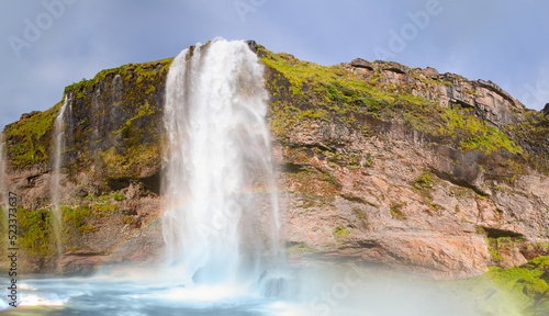 Amazing Seljalandsfoss waterfall in Iceland