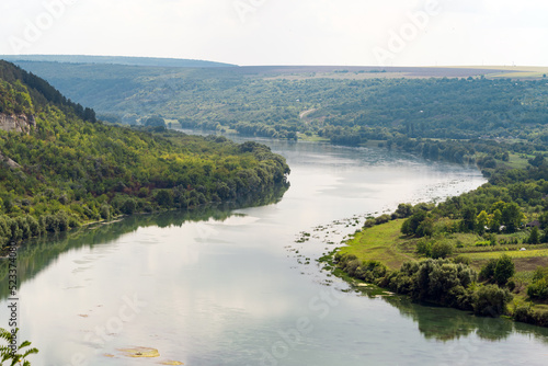 river Dniester on the border of Moldova with Ukraine photo