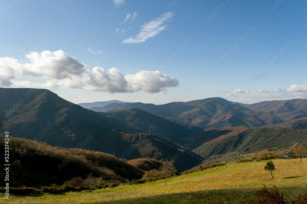 Autumn landscape in the Caurel mountains