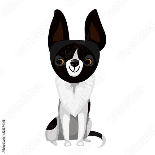 Vector cartoon cute funny dog. Breed mcnab photo