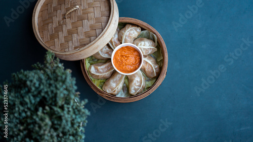 Obraz na płótnie dim sum or momo