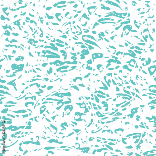 Green hand draw abstract seamless pattern.  Military texture - camouflage. Background on the marine theme with waves.
