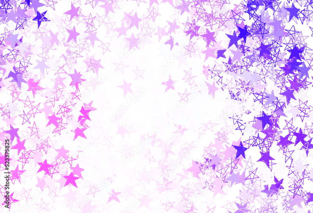 Light Purple vector layout with bright stars. Light Purple vector layout with bright stars.