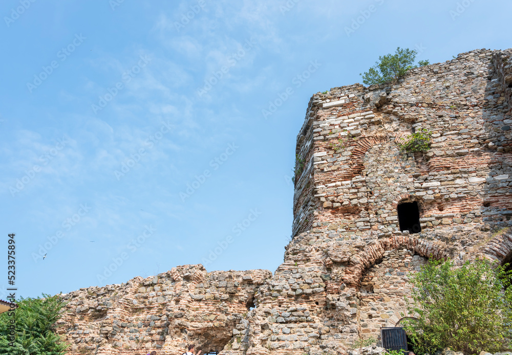 yoros castle walls, front view