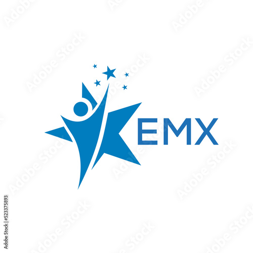 EMX Letter logo white background .EMX Business finance logo design vector image in illustrator .EMX letter logo design for entrepreneur and business.
 photo