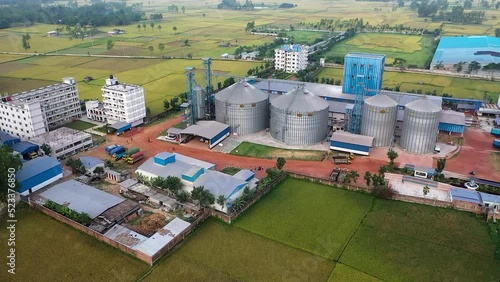 Poultry feed factory in Sirajganj, Bangladesh.  photo