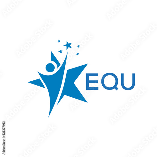 EQU Letter logo white background .EQU Business finance logo design vector image in illustrator .EQU letter logo design for entrepreneur and business.
