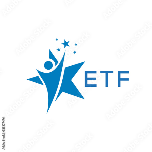 ETF Letter logo white background .ETF Business finance logo design vector image in illustrator .ETF letter logo design for entrepreneur and business.
