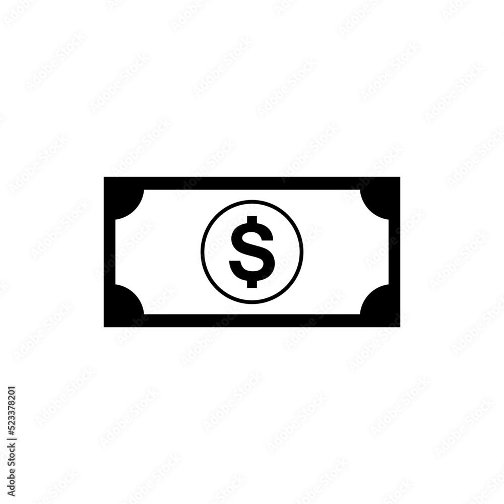 Dollar, USD Currency Icon Symbol. Vector Illustration Dollar, USD Currency Icon Symbol. Vector Illustration