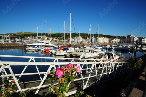 A scene from the marina at Whitehaven, Cumbria, England photo