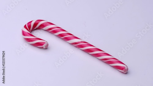 Christmas candy close-up on a white background, video items.