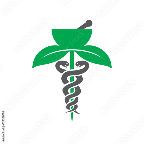 herbal medicine logo vector