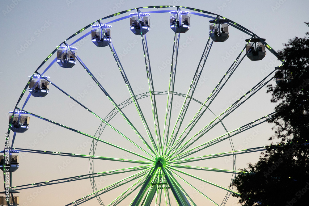 ferries wheel illuminated at night ferries wheel illuminated at night