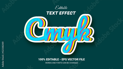 cmyk editable text effect