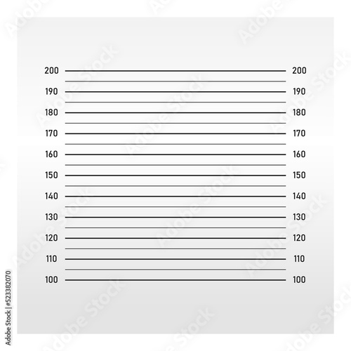 Height measurement scale. Vector background.