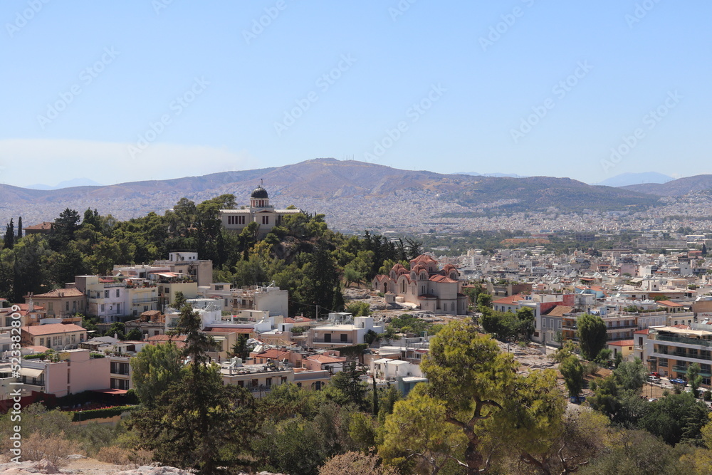 An overlooking view of Athens