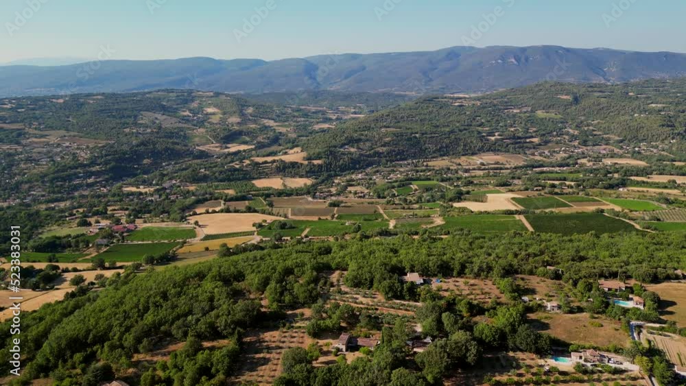 Aerial view of Saignon village in Provence, Vaucluse, France. High quality video Aerial view of Saignon village in Provence, Vaucluse, France. High quality video