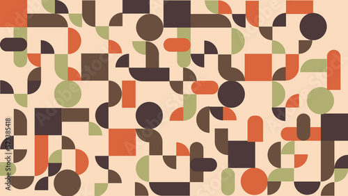 brown beige geometric pattern, seamless wallpaper for fabric, tile, tablecloth