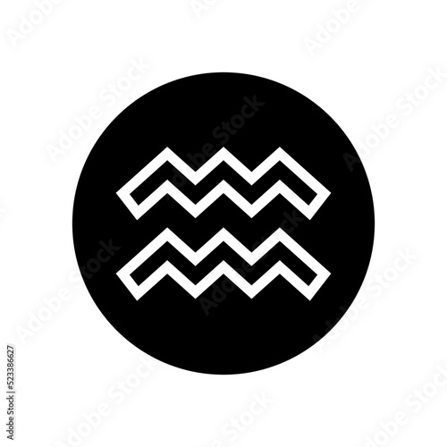 aquarius zodiac glyph icon vector. aquarius zodiac sign. isolated symbol illustration