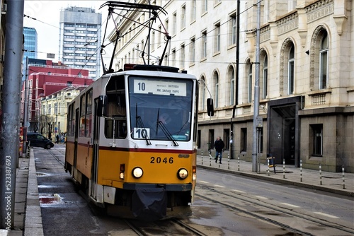 Old tram in Sofia, Bulgaria