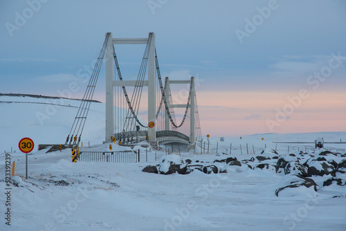 The bridge across river Jokulsa a Fjollum between east and north Iceland