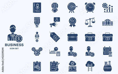 Photos Business and finance vector icon set