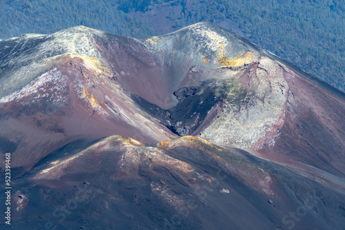 Volcán de Tajogaite situado en La Palma, Islas Canarias  photo
