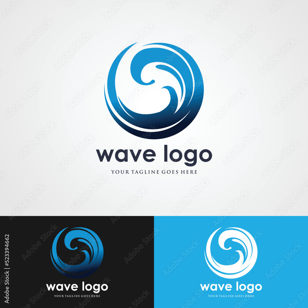 Water wave logo Water wave logo