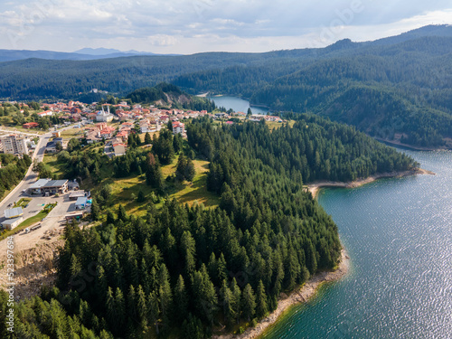 Aerial Summer view of Dospat Reservoir, Bulgaria