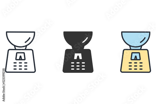 scales icons  symbol vector elements for infographic web