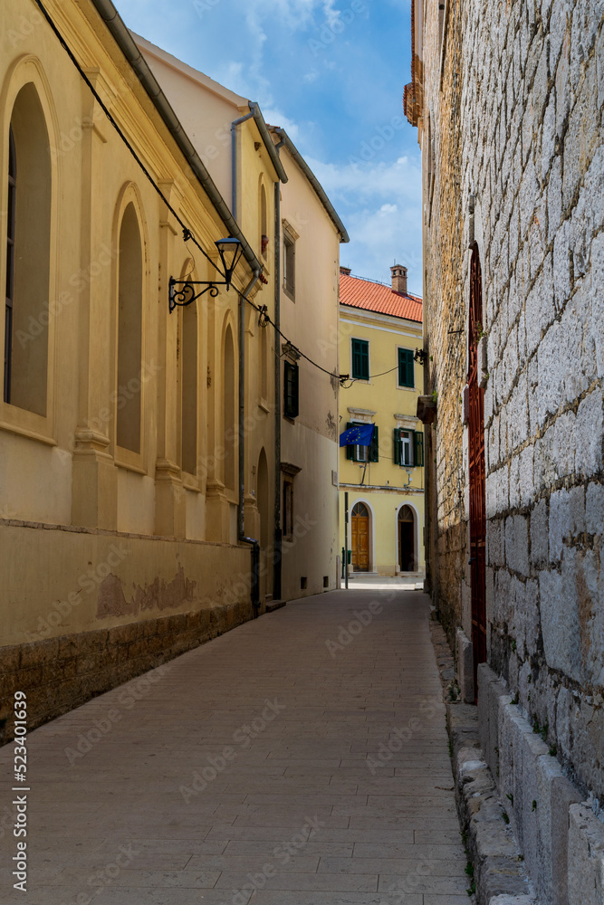 Charming side street or alleyway in Skradin Croatia
