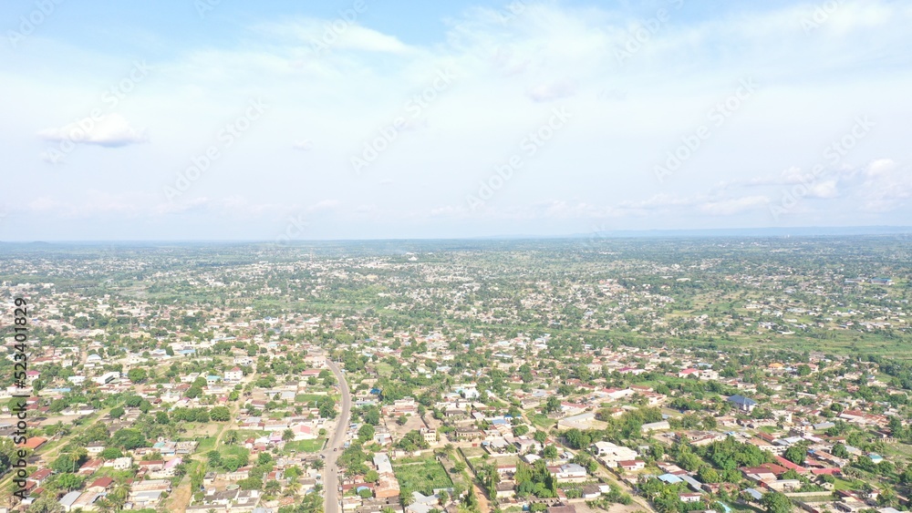 Vue aérienne de Kara prise par drone