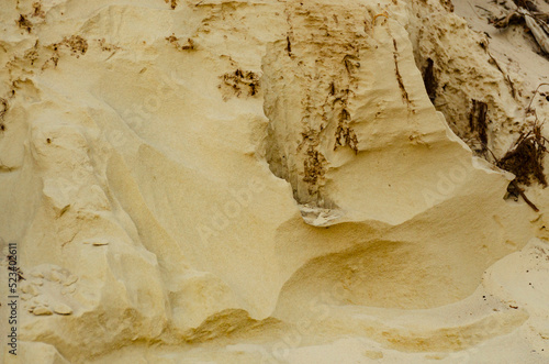 Sand nature texture in summer beach as background.