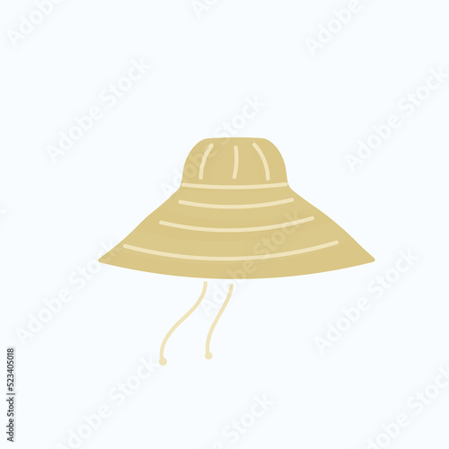  sun  bucket hat isolated on white background