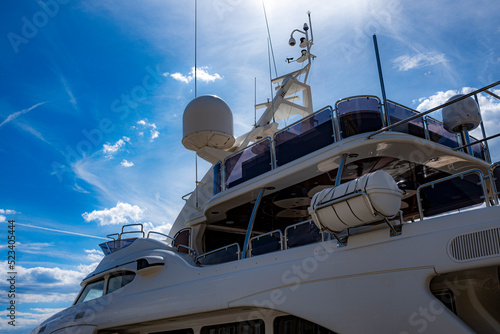 luxury yacht moored in the port of Rijeka, Croatia, Adriatic Sea, summer, sunny, morning © Darko Horvatic