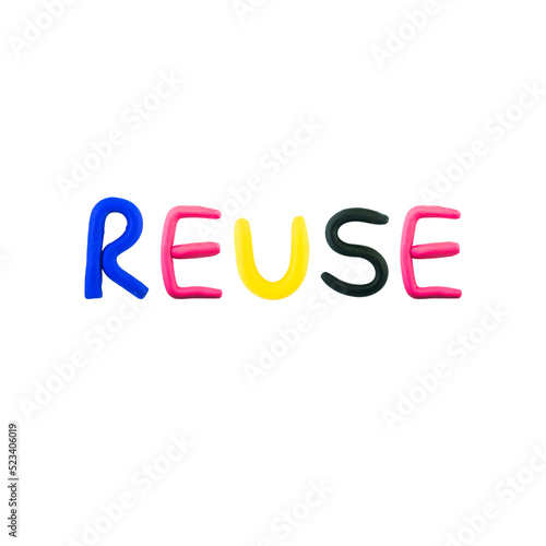 message resue you Funny plasticine alphabet letters on white background