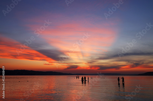 Sunset light over Sempach lake in Switzerland, Europe © Rechitan Sorin