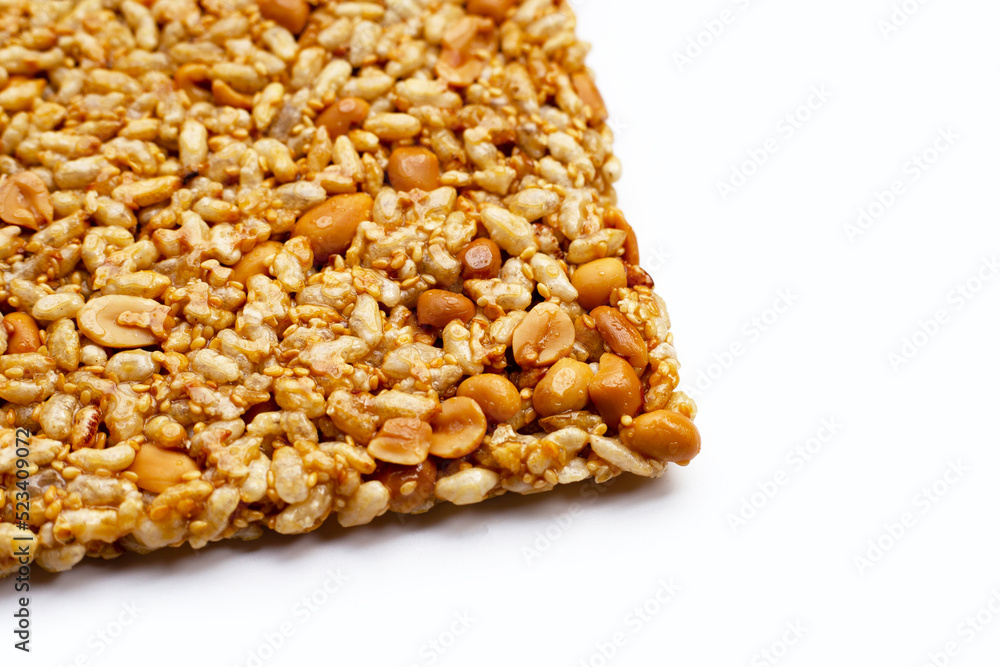 Sweet puffed rice. Thai snack Sweet puffed rice. Thai snack