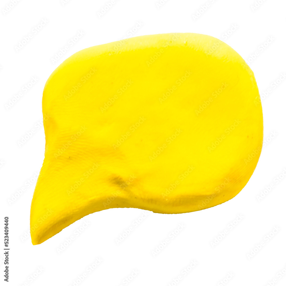 plasticine speech bubble on isolated background plasticine speech bubble on isolated background