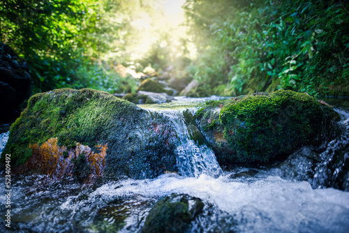 Φωτογραφία Fresh waterfall along the Salat river in Ariege department in southwest France