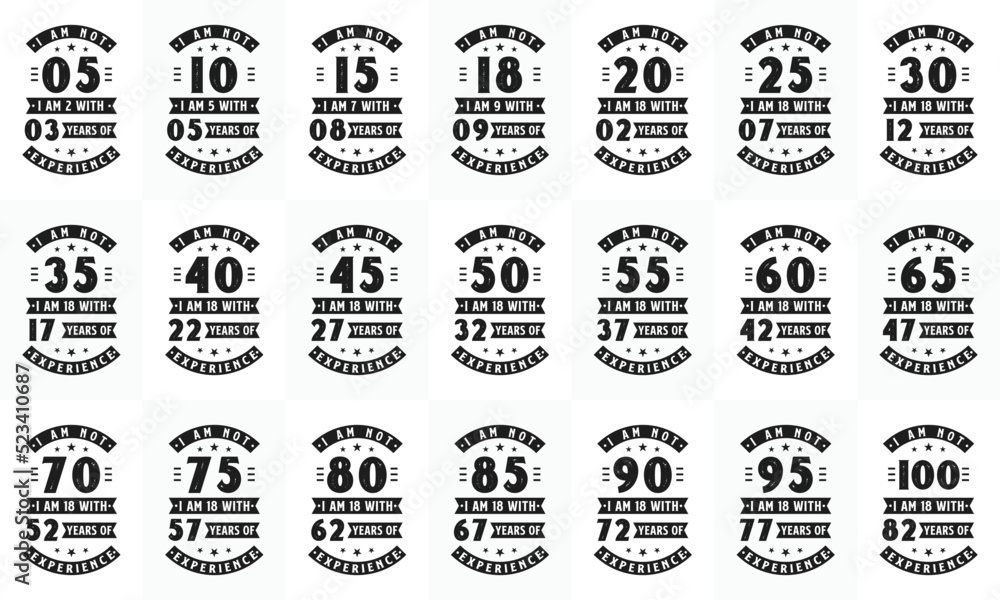 Happy Birthday celebration Typography bundle Design. Retro Vintage