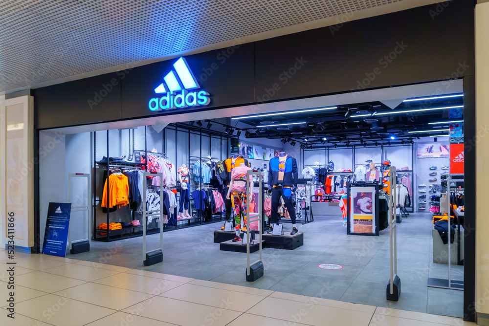 Istanbul, Turkey - Mar 17, 2022: Landscape Close-up View of Adidas  Storefront inside Historia AVM Mall. Stock Photo | Adobe Stock