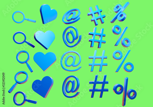 Icons for social networks. ...