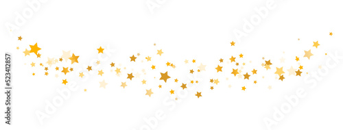 Golden stars wave. Glitter elegant design elements. Christmas Luxury texture. Gold shooting stars. Magic foil decoration. Home decor. Winter Holiday design. Vector illustration